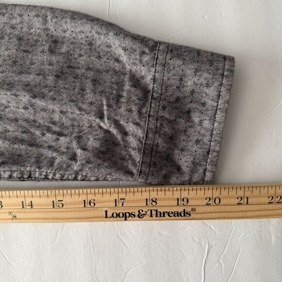 Mens Prana Grey Button-Up Long-Sleeve Shirt X-Large Cotton Blend Made In India - Picture 15 of 16